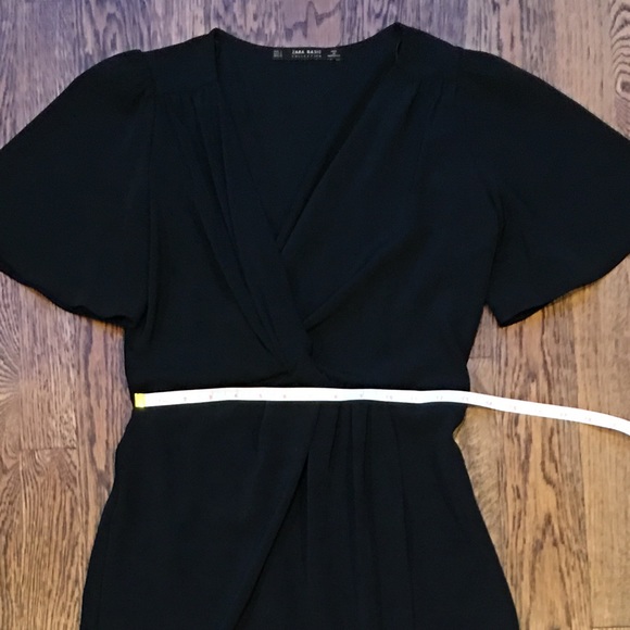 Black Faux-Wrap Dress by Zara - Picture 6 of 8